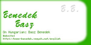 benedek basz business card